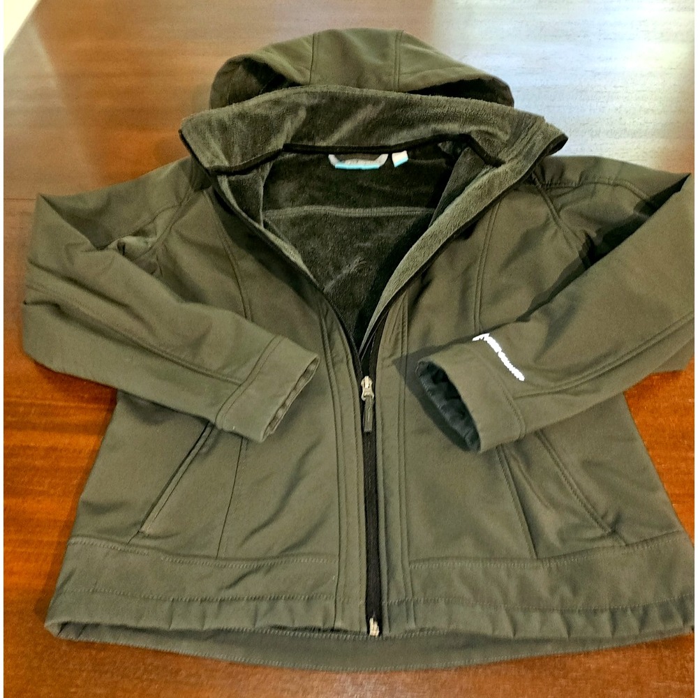 Free Country Jacket‎ Womans Medium Olive Green Full Zip Fleece Lined Pockets